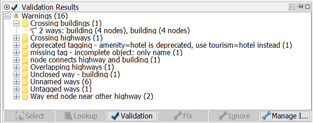 Crossing buildings on Validation Results